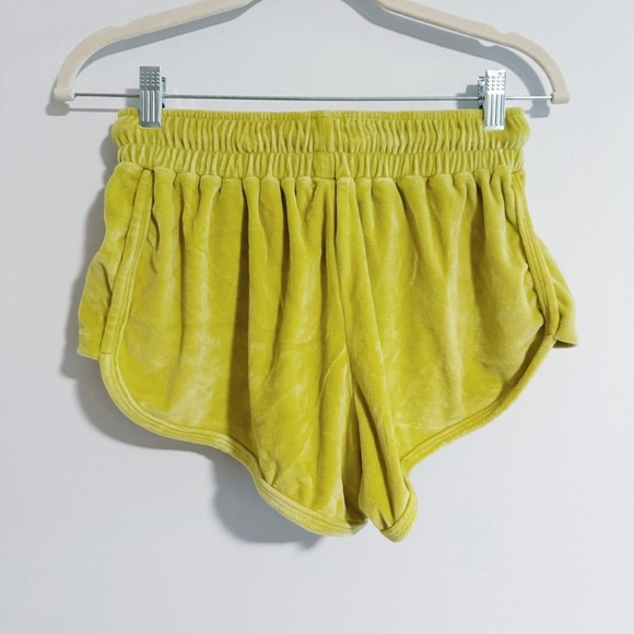 Mikoh - Yellow Velour Drawstring Shorts - Picture 3 of 3